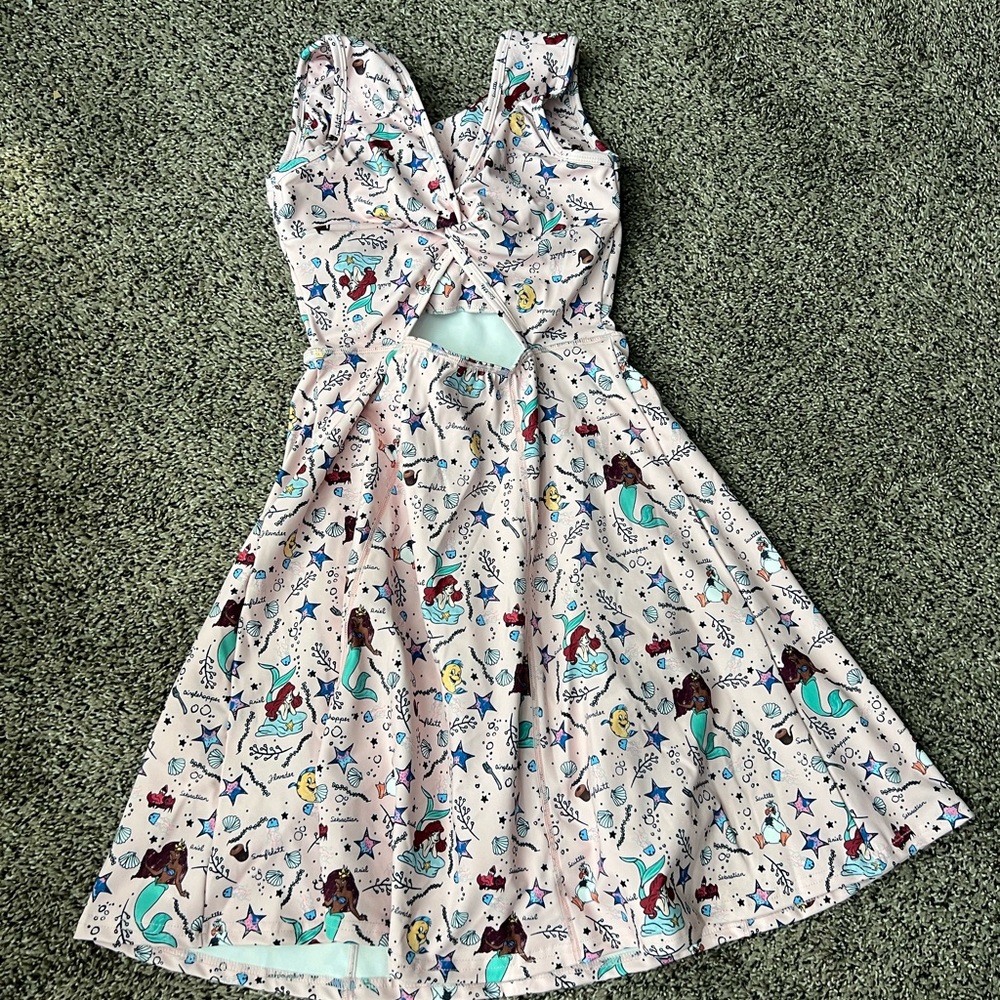 The Little Mermaid Print Active Dress Womens XS/S